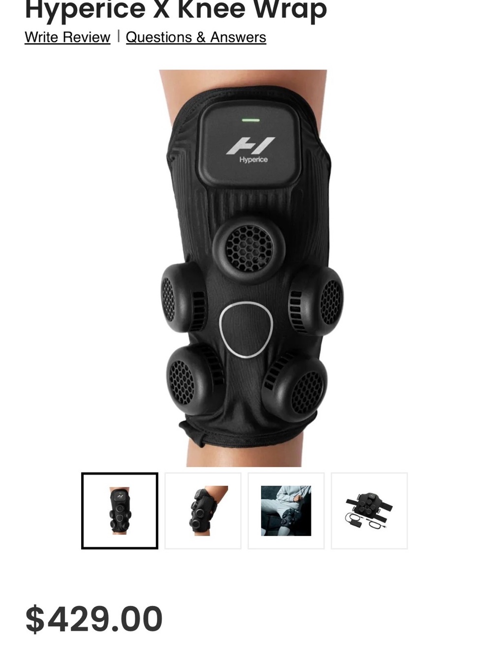 Hyperice X Knee Wrap (cool/heat)